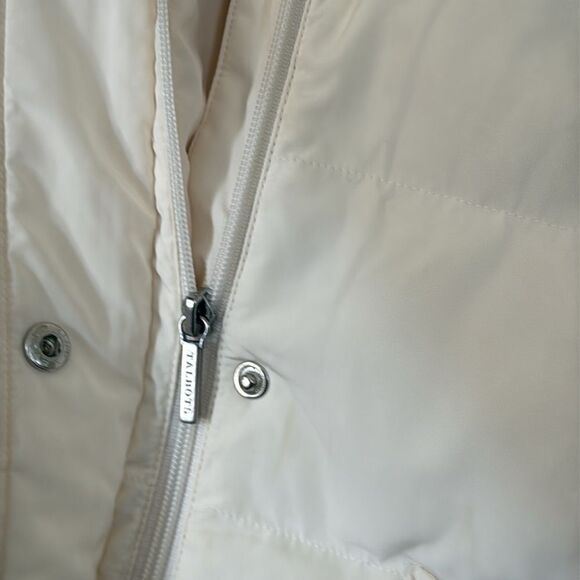 Talbots Petite Puffer Vest‎ Small Petite Ivory Down-Filled Winter Layer - Picture 7 of 11